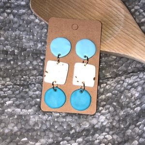 Homemade clay earrings